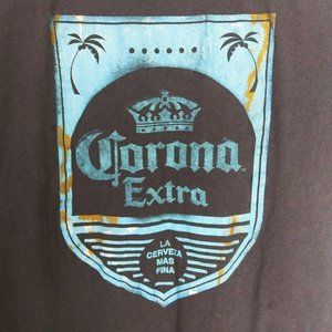 Blue Men's Corona Extra Tee Tshirt  La Cervesa Mas
